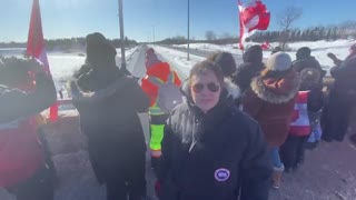 Pierre Poilievre supporting truckers