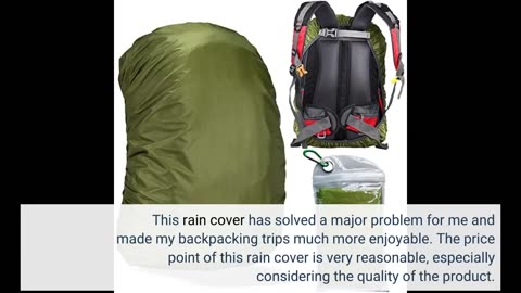 Buyer Comments: Joy Walker Waterproof Backpack Rain Cover for (15-90L), Upgraded Anti-Slip Cros...