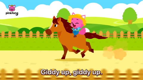 I AM A ROCKET HORSE ! GIDDY UP,UP, UP ! THE HORSE SONG ! FARM ANIMALS SONGS !PINKFONG SONGS !
