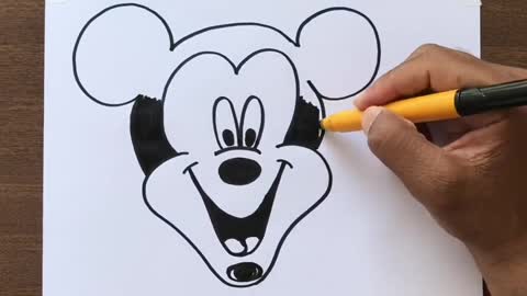 How to Draw Mickey Mouse from word Mouse Most Easiest Drawing for All