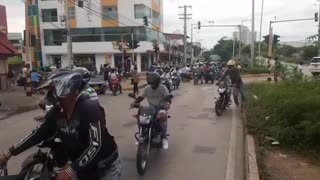 Mototaxistas protestan en Cartagena