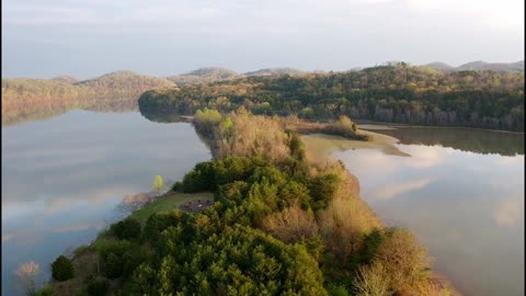 Bacon's Ferry Water and Mountains