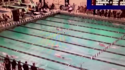 Trans swimmer “Lia” Thomas crushing all of the female competitors by 40 seconds.