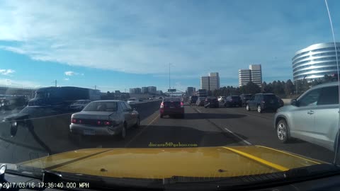 Driver loses consciousness on I25 at Belleview - March 16, 2017