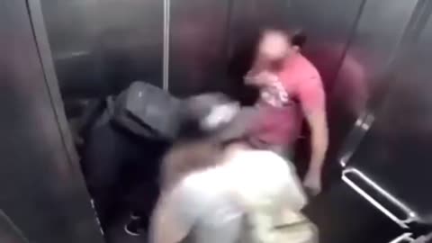 Hot funny video, in lift