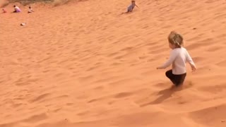 Collab copyright protection - baby faceplant red sand dune