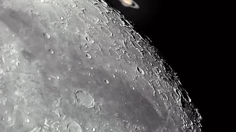 "Moon and Saturn's Rare Cosmic Dance: Occultation Spectacle!"