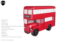 1960s Bus Figure 3D model Showcase