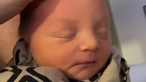 3-Day-Old Son Enjoys Head Rubs