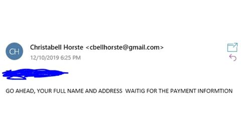 Messing With Scammers Part 1: Christabelle Horste (Archive December 2019)