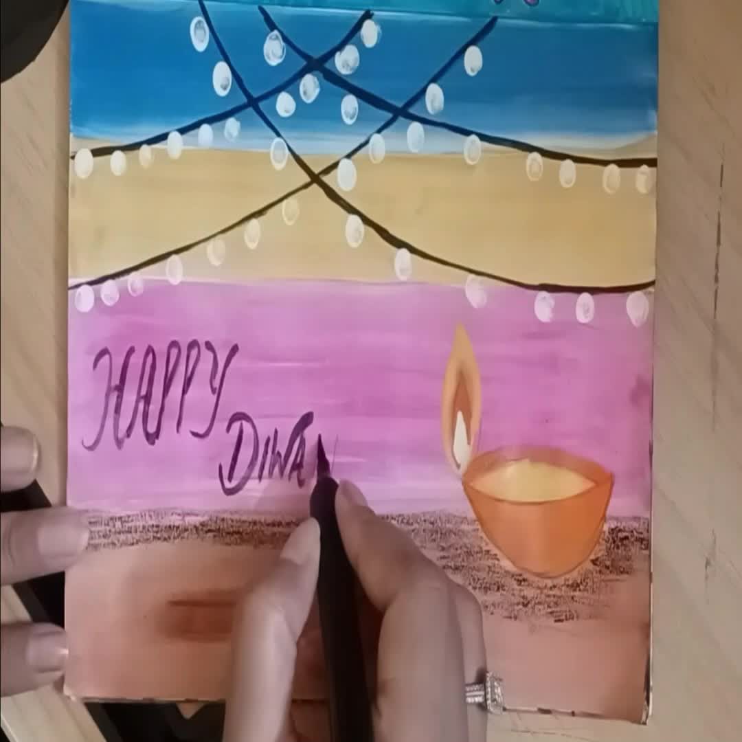 Diwali drawing | Couple Drawing - Oil Pastel | Watch this full video here  👇👇 https://youtu.be/nancPFlsZO8 #rangcanvas #Diwali #Diwali2021 #drawing  #painting #art #education | By Rang CanvasFacebook