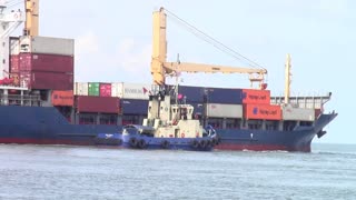 Kiti Bhum Container Ship rescue operation in Thailand