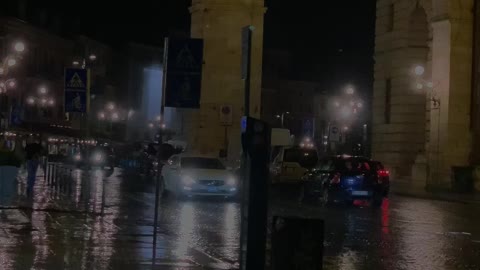 Raining in the city