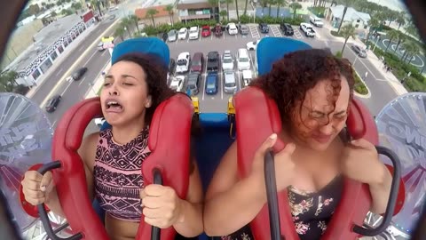 Gravity vs Giggles: 2 Girls' Priceless Reactions on the Swing!