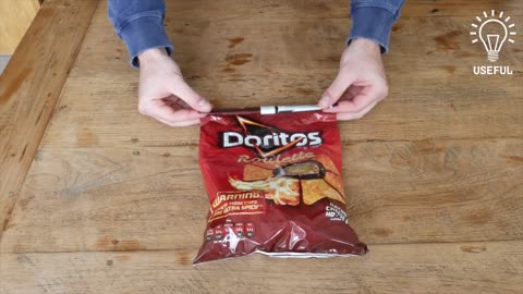 How to seal a bag of chips without a clip