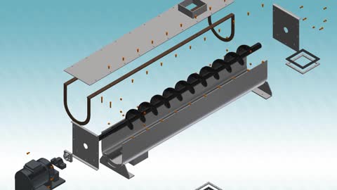 Mechanical 3D modeling- Screw Conveyor Dismantle