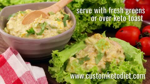 Keto curry spiked tuna and avocado salad recipe | keto diet
