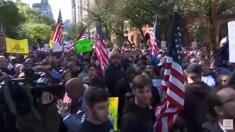 New York Firefighters Protest Chanting 'We The People Will Not Comply' And 'Let's Go Brandon'
