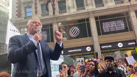 RFK JR at Rally For Freedom Times Sq Part 1