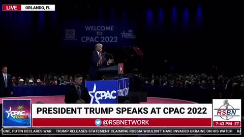 Trump talks about the "Crime of the Century" at CPAC