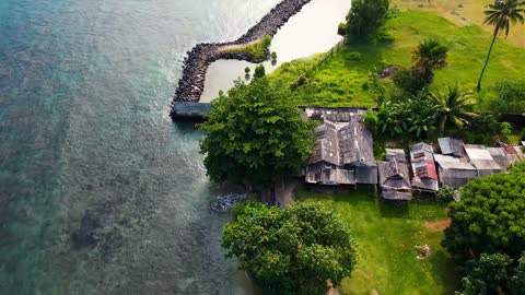 Drone camera view of seaside (Philippines) FHD