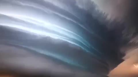 Amazing hurricane in a strange sight