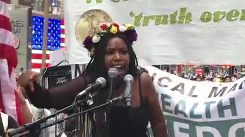 Mary Jo Generoso + Jo Speaks Truth - NY Freedom Rally - Times Square = September 18, 2021