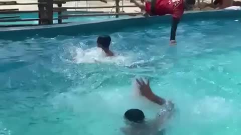 Man Almost Drowning at Waterpark