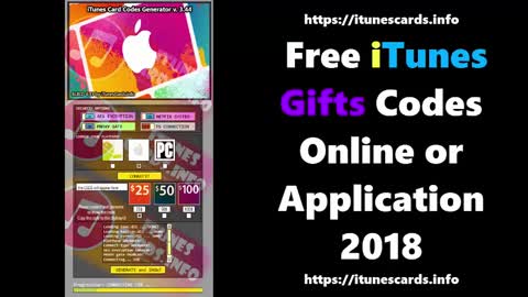 iTunes Free Cards Gifts Codes 2018 Online