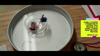 Magnet Servo Inertia Powered Boat Weighs 59 grams