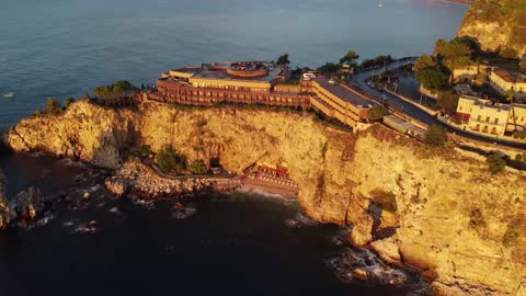 UNAHOTELS Taormina Sicily Italy - View From Drone