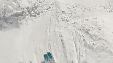 POV: Mogul Skier Performing a Perfect Backflip