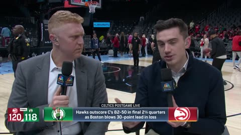 INSTANT REACTION: Celtics 'take their foot off the gas' vs. the Hawks, lose after leading by 30 pts