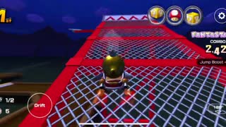 Mario Kart Tour - Gold Glider Gameplay (Mario Tour Token Shop Reward)