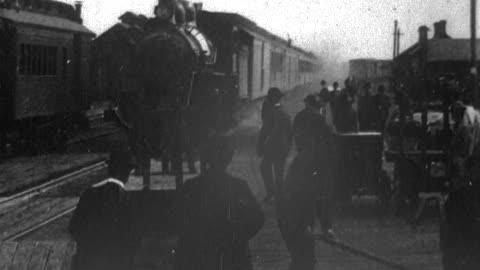 Overland Express Arriving At Helena, Montana (1897 Original Black & White Film)