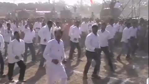 people dance in India during Festival