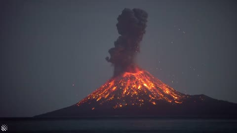 Incredible Krakatoa volcano eruptions at night | anak krakatau 2018