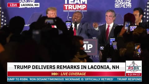 FULL SPEECH: U.S. Sen. of SC Tim Scott Shares Stage With President Trump - 1/22/24