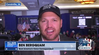 Ben Bergquam Reporting Live From President Trump's Caucus Event In Iowa