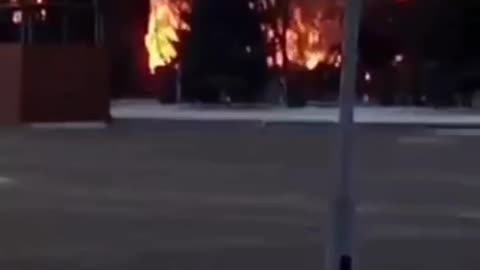Russian Military Base in Chechnya is Burning