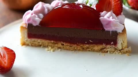 Strawberry Chocolate Pastry Tart