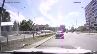 Intense Crash Captured at Intersection