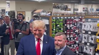 Donald Trump buys a custom Glock pistol with his face on it.