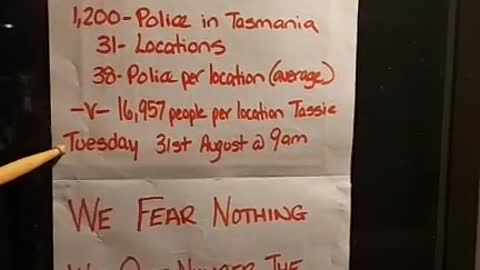 Tasmania we fear nothing these are your numbers 29052021