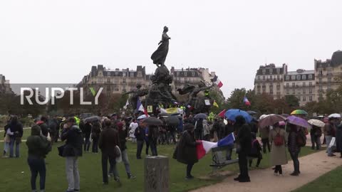 France: Yellow Vests protest against COVID-19 measures in Paris - 02.10.2021