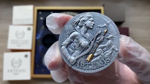 ARTEMIS The Great Greek Mythology 3 oz Antique finish Silver Coin 2023Artemis