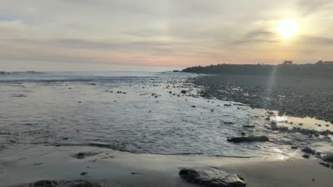 The sun sets over Capitola, Ca.