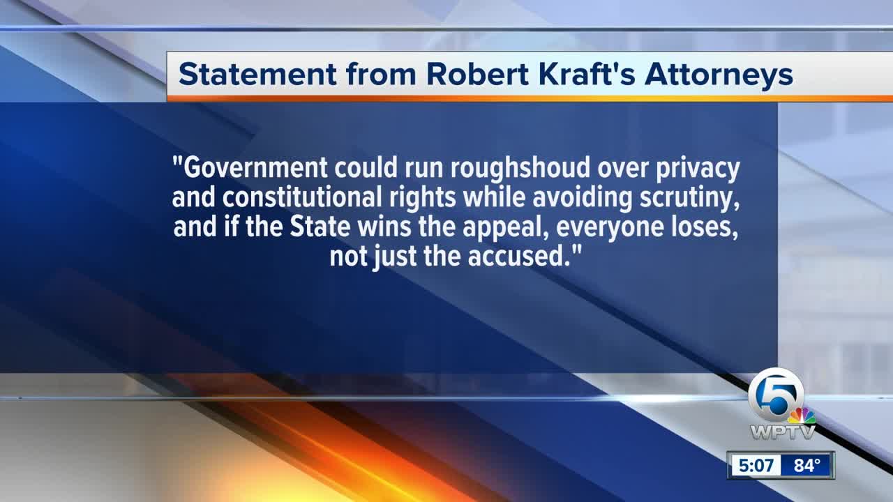 Robert Kraft's attorneys respond to state's appeal in spa case
