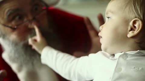 Baby with santa