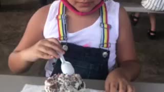 Eating ice cream with the kids